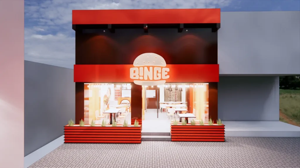 Bing — fast food restaurant interior design by MM Design Studio