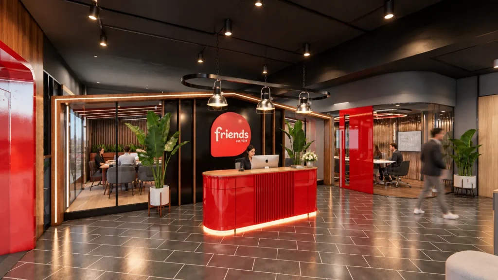 Friends Head Office — office interior design by MM Design Studio